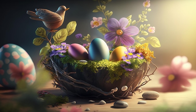 Easter illustration cinematic composition cinematic high detail