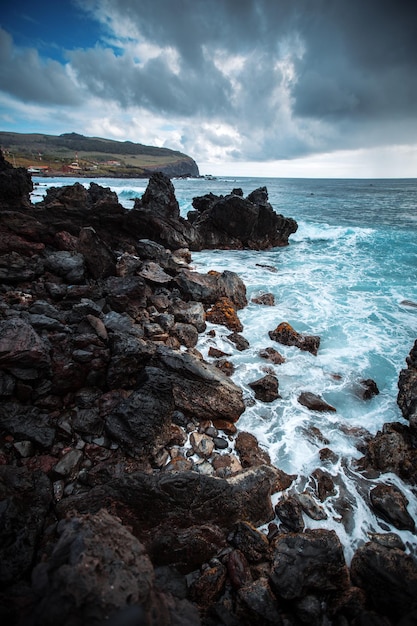 Easter Island rocky coast