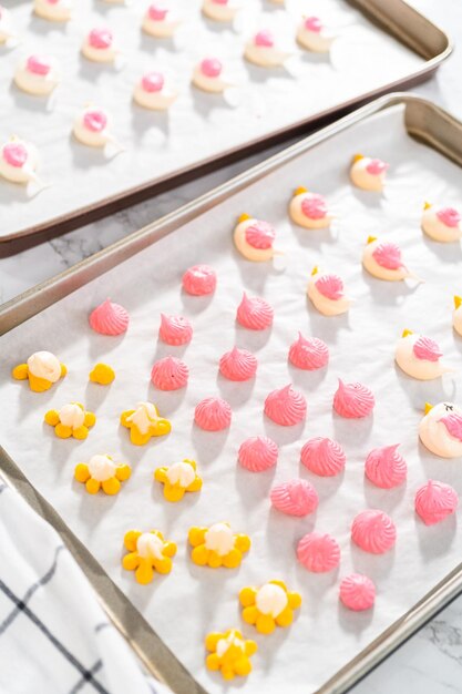 Easter meringue cookies