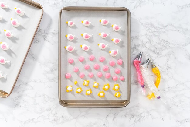 Easter meringue cookies