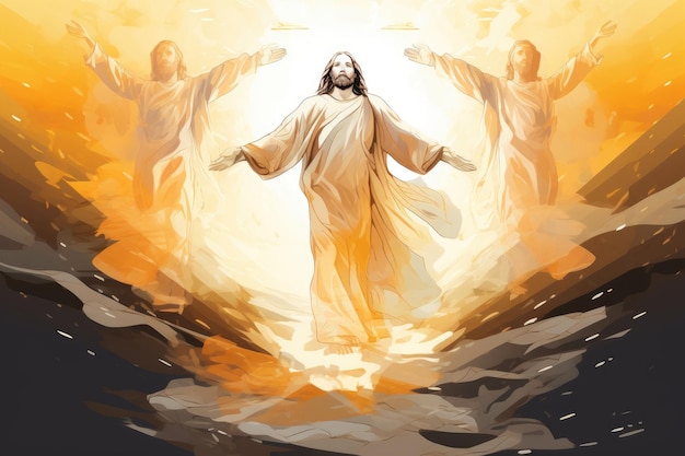 부활절 기적 예수 의 하늘로 올라가는 일