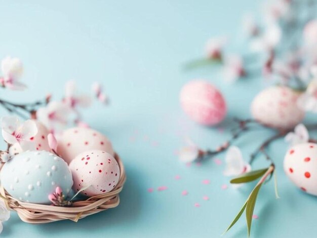 Photo easter mock up pastel eggs