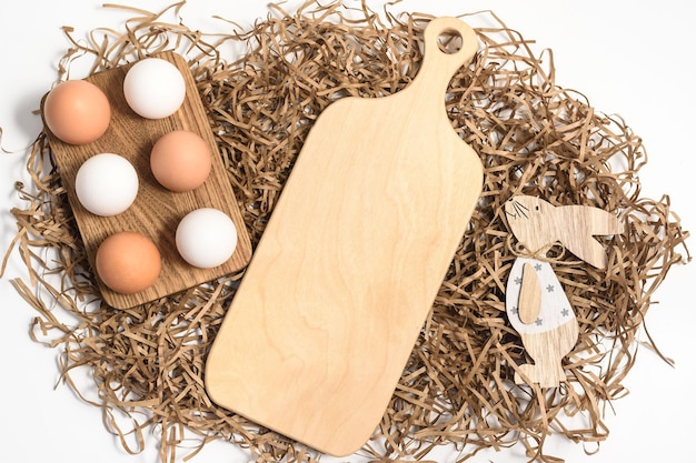 Easter mockup wood cutting board