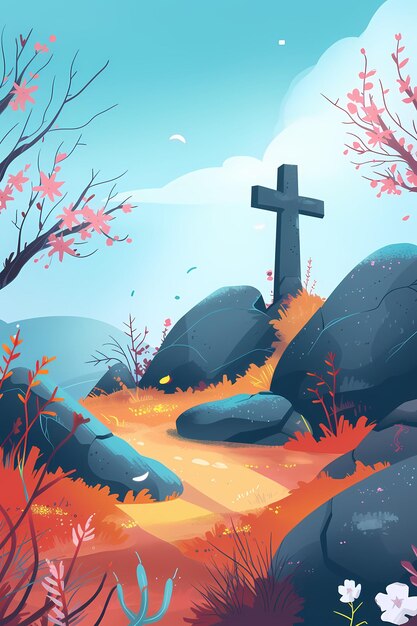 Easter Monday background illustration generated ai