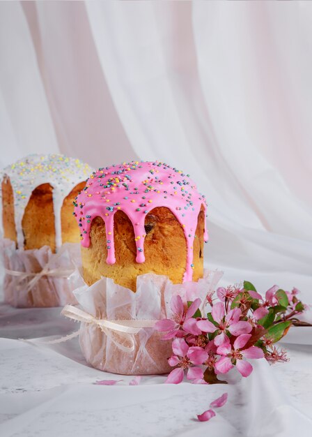 Easter orthodox sweet bread kulich