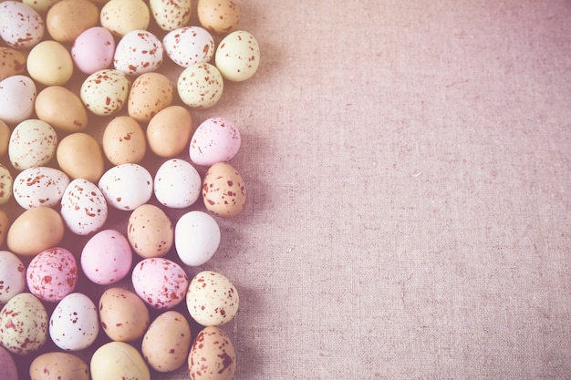 Easter pastel speckled eggs