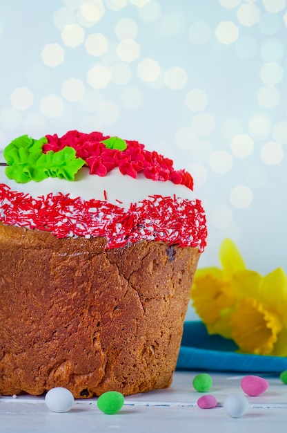 Easter pastry with icing