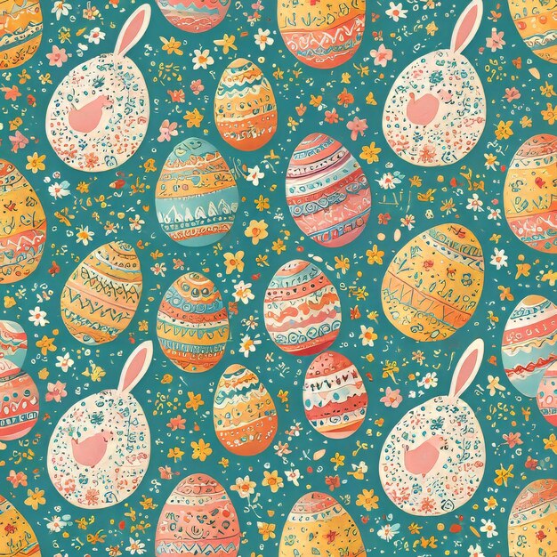 Photo easter pattern easter eggs easter background easter wallpaper easter eggs pattern