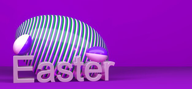 Photo easter poster and banner happy easter background with a eggs and text easter