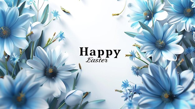 Easter poster and banner template with Easter eggs