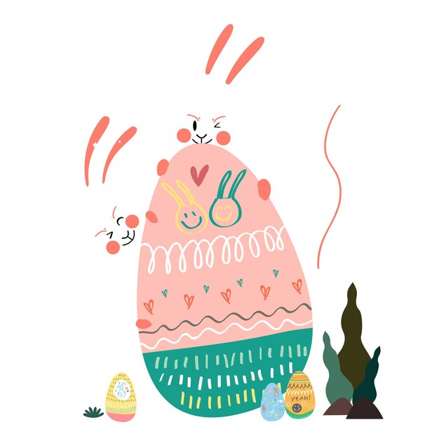 Easter rabbit png sticker transparent background