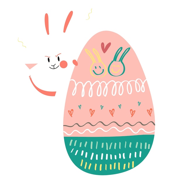 Easter rabbit png sticker transparent background