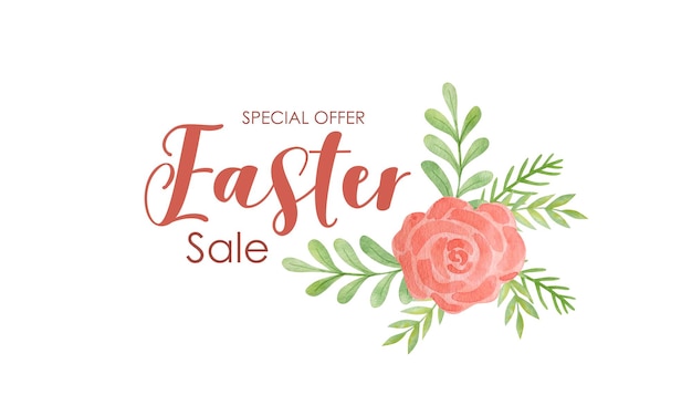 Easter sale watercolor background