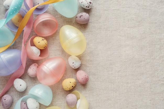 Easter speckled eggs for kids background