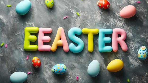 Easter Spelled Out in Colorful Letters