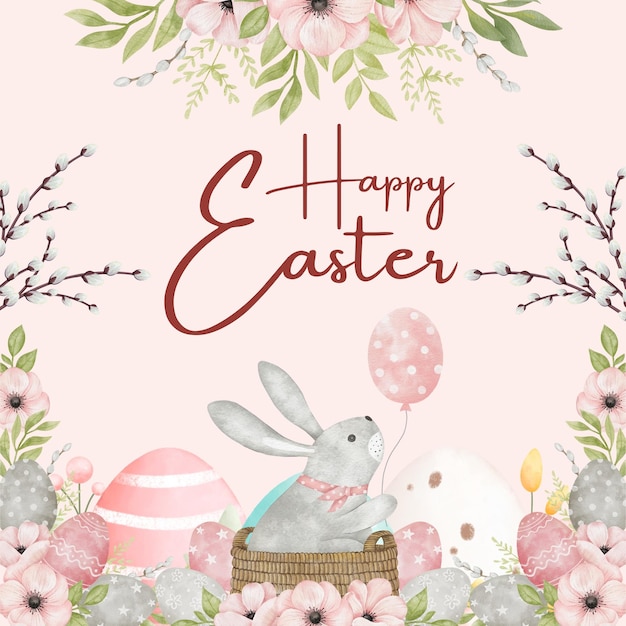 easter sunday card poster design