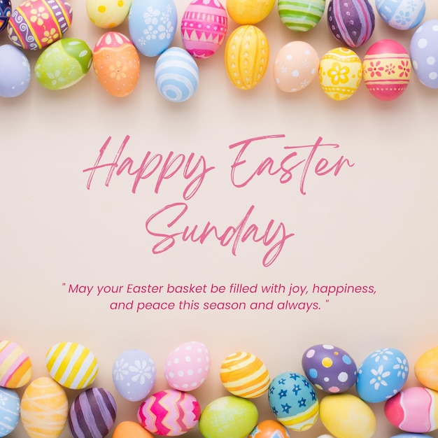 easter sunday card poster design