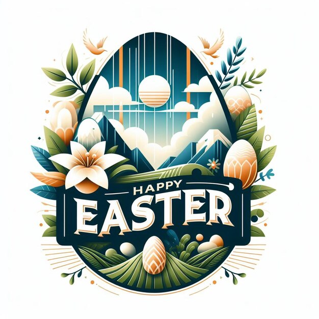 easter sunday Poster Flyer Banner and easter sunday background