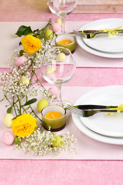 Easter table setting