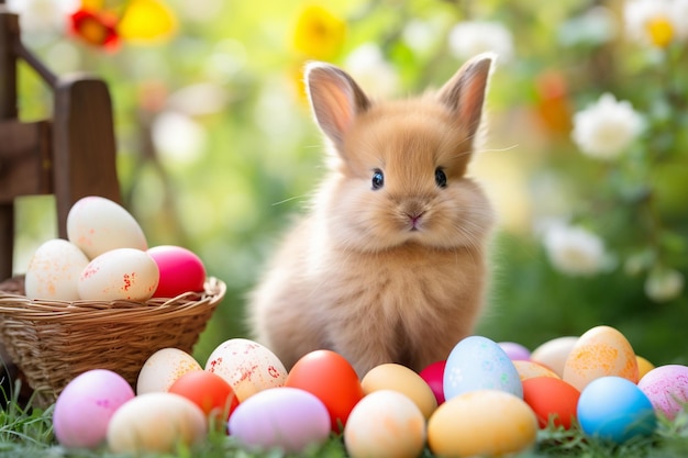 イースターテーマ イースターウサギと卵
