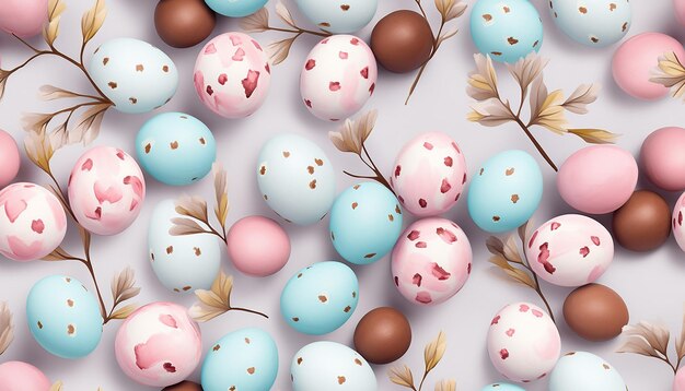 Easter vibes chocolate watercolor style cotton candy colors