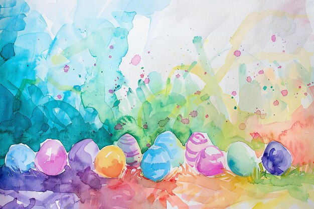 Photo easter watercolor pictures