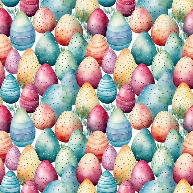 Easter Watercolor Symphony Speckled Eggs Pattern