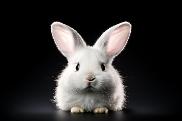 Easter word and cute bunny face