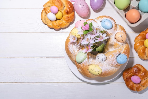 Easter wreath bread