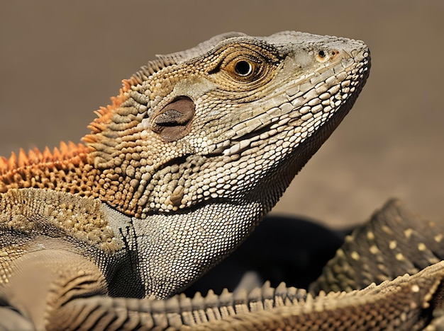 The eastern bearded dragon or simply bearded lizard