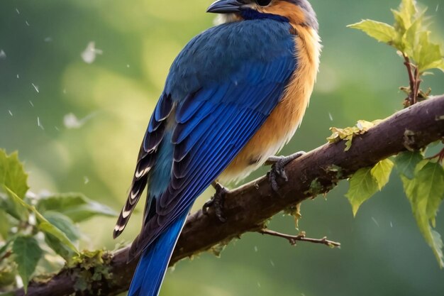 Photo an eastern bluebird with an insect in his mouth