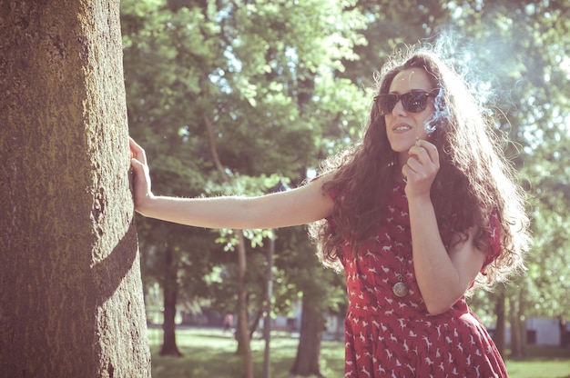 eastern hipster vintage woman with shades