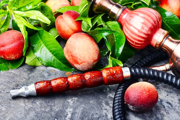 Eastern shisha with peach