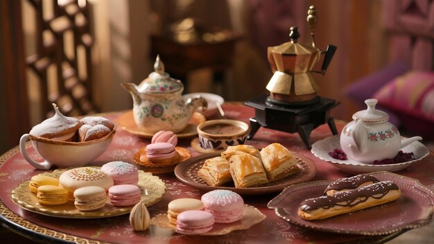 Eastern sweets and coffee service