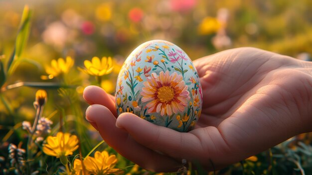 Easters charm a serene sunrise playful bunny or intricate still life Adorned with pastels blossoms and eggs it captures the essence of family tradition and springs beauty generative AI