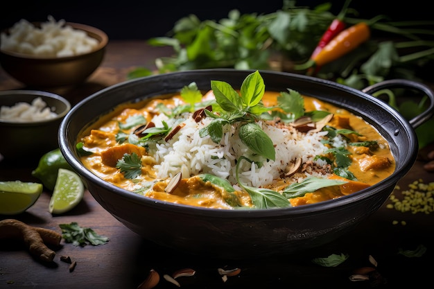 Easy Coconut Curry dinner Recipe Food Photography
