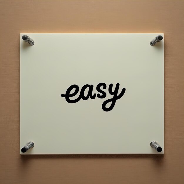 Photo easy easy easy concepteasy way word written on wood block