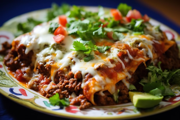 Photo easy enchiladas mexican food