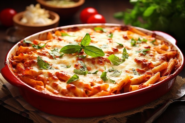 Easy italian dinner pasta bake of penne