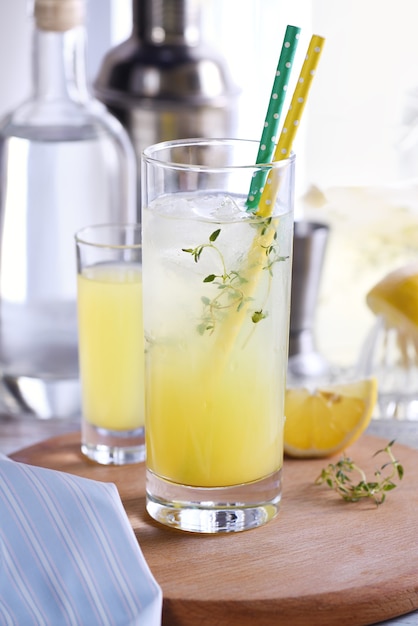 Easy summer cocktail ( Limoncello) fresh lemon juice, vodka and club soda or sparkling water.