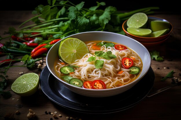 Easy Vegetarian Pho Vegan Recipe Food Photography