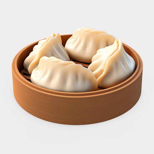 Photo eating dumplings during the chinese new year winter solstice food concept illustration 3d elements