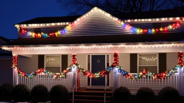 Photo eaves holiday border lights