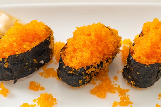 Ebiko Sushi of Garnalen Egg Sushi - Japans eten