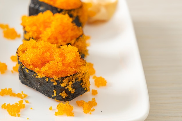 Ebiko Sushi of Garnalen Egg Sushi - Japans eten