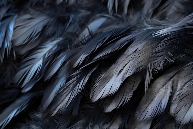 Foto ebony plumage gedetailleerd close-up