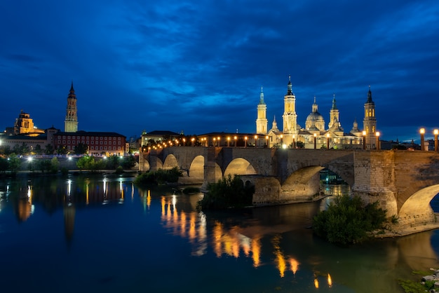 Ebro-rivier in Zaragoza