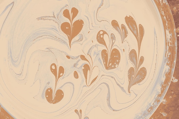 Ebru Marbling texture with floral patterns