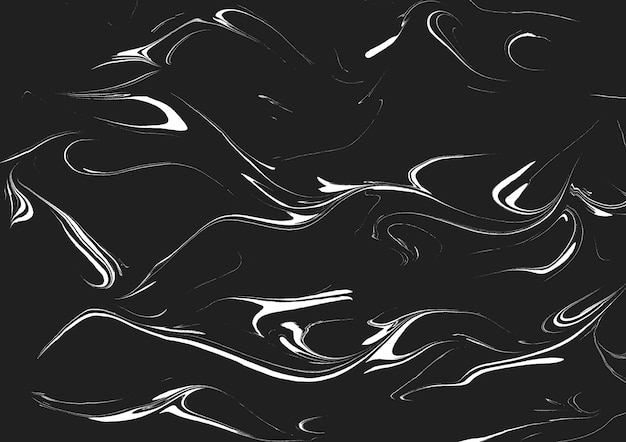 Ebru technique, black & white marble texture background