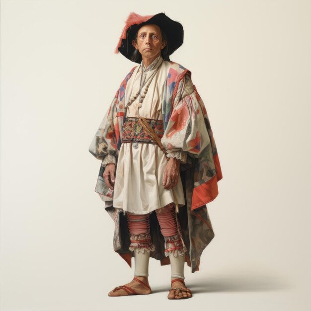 Eccentric Portrait Of Christopher Columbus In Period Costume